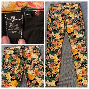 7 For All Mankind floral jeans